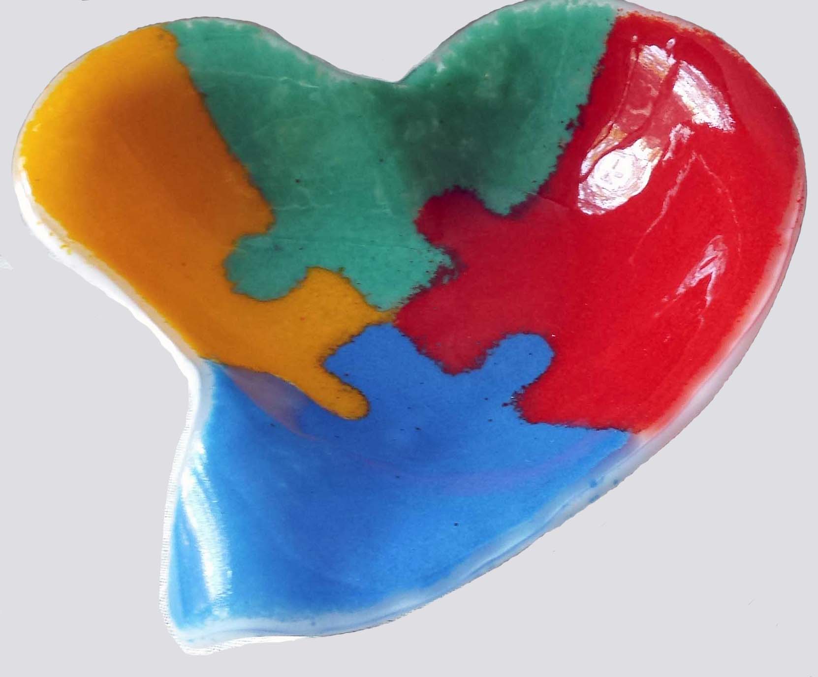 Autism Puzzle Pieces Bowl